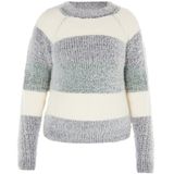 myMo - ROCKS - Trui - Crème / Grijs - Lange Mouw - Ronde Hals