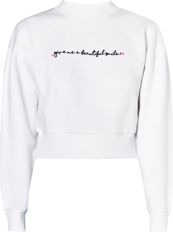 myMo - Cropped Sweatshirt - Zacht Katoen - Losse Pasvorm