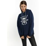 Mymo - Hoodie - Marine - Dames - Met Capuchon