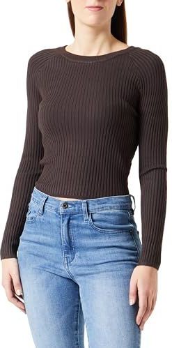 Mymo Rugloze trui Dames donkerbruin