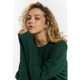 Mymo - Gebreide Trui - Donkergroen - Dames