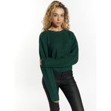 Mymo - Gebreide Trui - Donkergroen - Dames