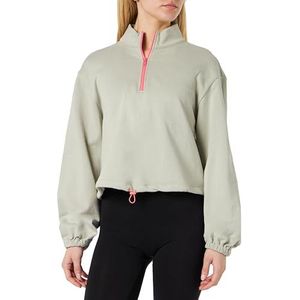 libbi Dames Sweat Pullover 23930099, Grijs Olive, M, Grijs olijf, M