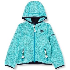 Mimo Gebreide fleecejas voor jongens, Turquoise Melange-280, 92 cm