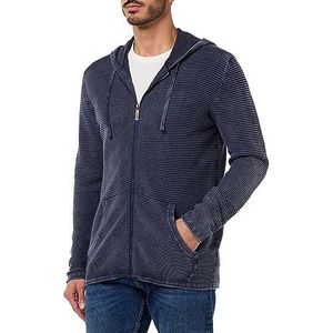 MOZZAAR Heren Gebreide Hoodie 14430242, Marine, XL, marineblauw, XL