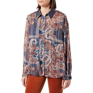 Sidona Damesblouse, Blauw meerkleurig., M