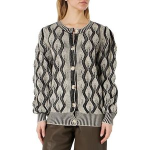 Sidona Dames gebreide jas 10430495, wolwit zwart, XS/S, wolwit zwart, XS/S