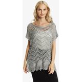 IZIA - Trui - Grijs - Effen - Kwartmouw - Normale Pasvorm