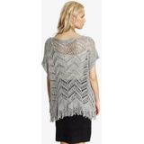 IZIA - Trui - Grijs - Effen - Kwartmouw - Normale Pasvorm