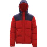 Mo - Gewatteerd Jack - Rood Marine - Met Capuchon en Zijzakken