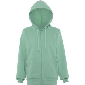 BLONDA - Sweatvest - Jade Groen - Met Capuchon en Ritssluiting