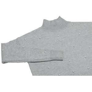 faina Pull élégant pour femme avec paillettes en acrylique gris clair mélangé Taille XS/S, Gris clair mélangé., XS