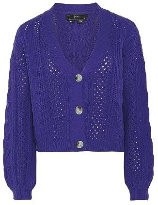 faina Gebreid vest  blauw