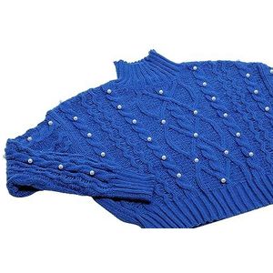 faina Trui  royal blue/koningsblauw / parelwit