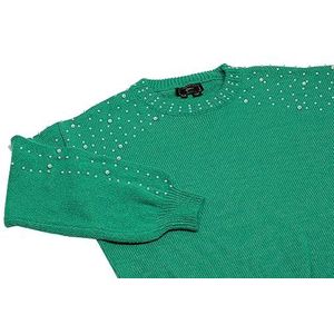 faina Trui  groen / parelwit