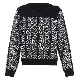 faina Trui  zwart / offwhite