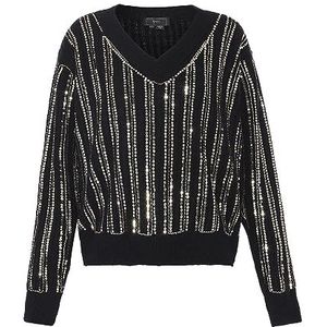 faina Trui  zwart / zilver