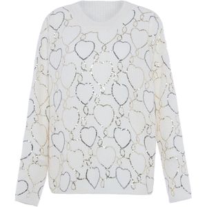 faina - Trui - Goud - Effen - Lange Mouw - Losse Pasvorm