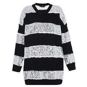 faina Trui  zwart / zilver / wit