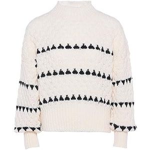 faina Trui  zwart / wolwit