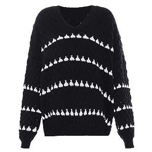 faina Trui  zwart / wit