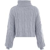 myMo - Coltrui - Licht Grijs Melange - Zachte Garenmix - Klassiek Kabelpatroon