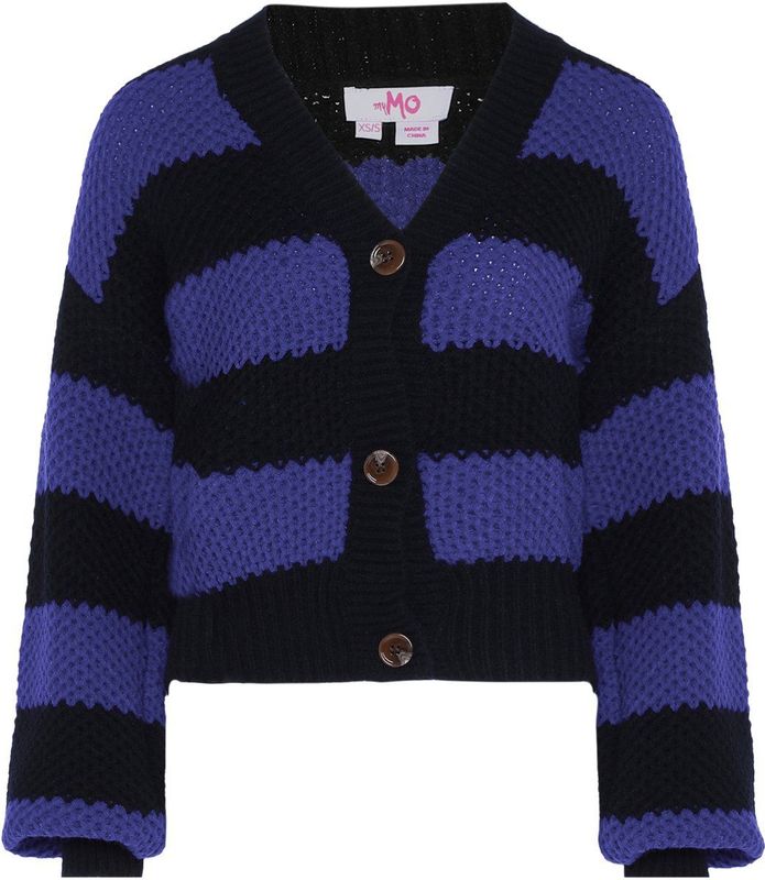 myMo - Grofgebreid Vest - Multicolor - V-Hals - Casual Ontwerp