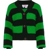 MYMO - Gebreid Vest - Groen - Knoopsluiting - V-hals - Losse Pasvorm