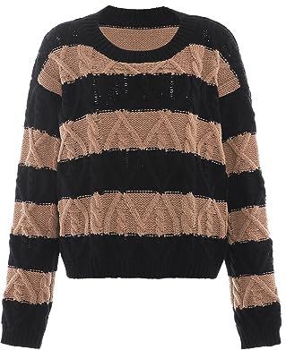 Mymo - Gebreide Trui - Zwartbruin - Dames