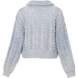 Mymo - Vest - Blauw - Kabelgebreid - Dames