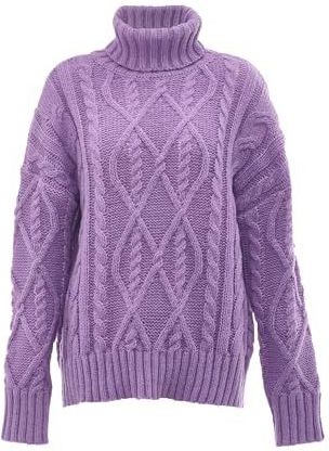 Mymo - Trui met Coltrui - Lavendel - Pullover