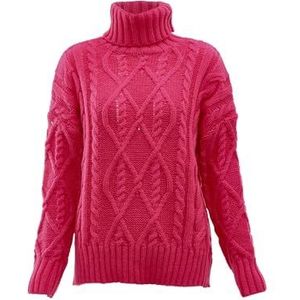 Mymo - Coltrui - Fuchsia - Grofgebreid - Casual Snit