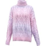 Mymo - Trui met Coltrui - Paars - Pullover