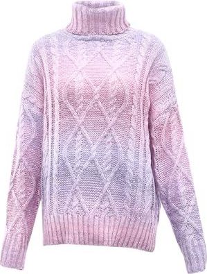 Mymo - Trui met Coltrui - Paars - Pullover