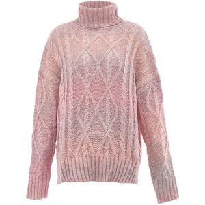 Mymo - Coltrui - Roze Geel - Dames - Grofgebreid