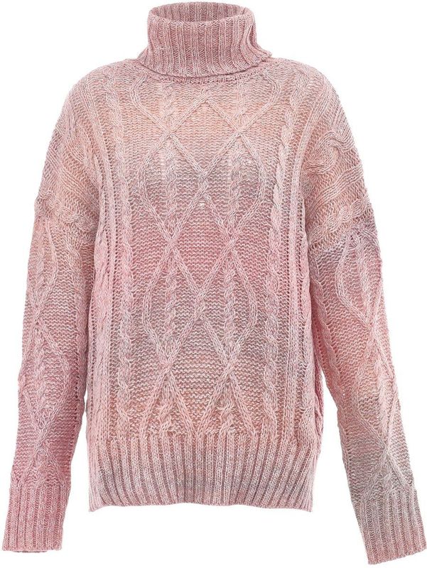 Mymo - Coltrui - Roze Geel - Dames - Grofgebreid