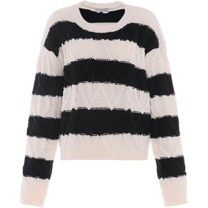 Libbi Trui  zwart / wolwit