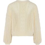 nascita - Gebreid Vest - Wolwit - V-hals - Lange Mouw