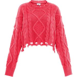 Gaya - Femme Haut en Tricot - Corail - M/L