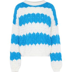 ebeeza Trui  azuur / wit