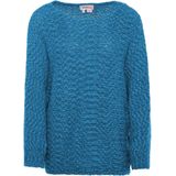 ebeeza - Trui - Petrol - Knitwear - Losse Pasvorm - Lange Mouw