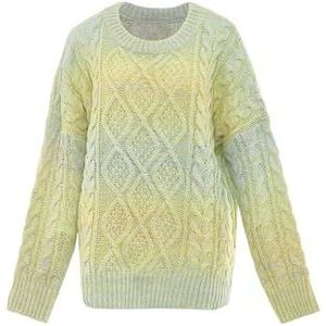 Sookie Trui  geel / mintgroen