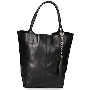FELIPA Dames handtas hobo bag, zwart, zwart