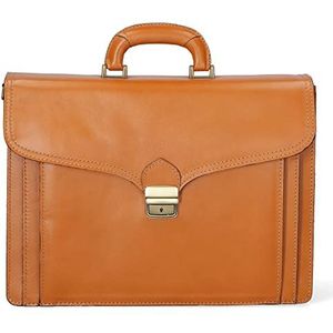 FELIPA Men's Handtas Briefcase, Cognac, cognac