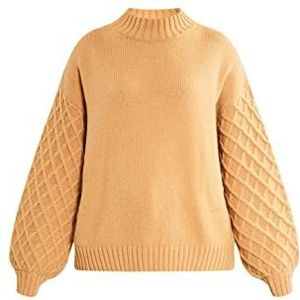 Jalene Dames gebreide trui 81133466, camel, M/L, kameel, M/L