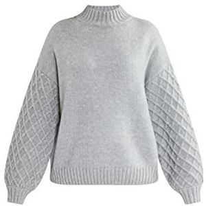 Jalene Dames gebreide trui 81133466, grijs melange, XS/S, grijs melange, XS/S