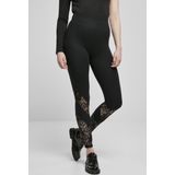 Urban Classics - Highwaist Lace Inset Legging - Zwart