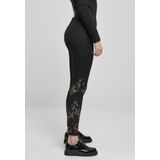 Urban Classics - Highwaist Lace Inset Legging - Zwart