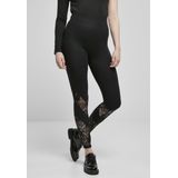 Urban Classics - Highwaist Lace Inset Legging - Zwart