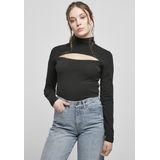 Urban Classics - Cut-Out Turtleneck Longsleeve top - Zwart